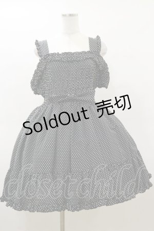 画像: metamorphose / 水玉シャーリングジャンパースカート(難有) Free ブラック H-26-03-05-1075-ME-OP-NS-ZH