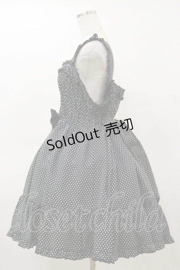 画像3: metamorphose / 水玉シャーリングジャンパースカート(難有) Free ブラック H-26-03-05-1075-ME-OP-NS-ZH (3)