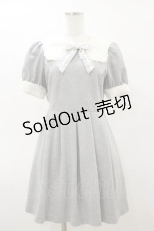 画像: Secret Honey / ストライプリボンワンピース Free グレー H-26-03-05-1077-CA-OP-NS-ZH