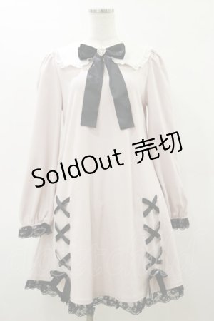 画像: Ank Rouge / ビジューリボンカットワンピース M ピンク H-26-03-05-1080-CA-OP-NS-ZH