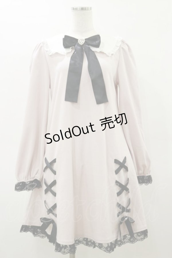 画像1: Ank Rouge / ビジューリボンカットワンピース M ピンク H-26-03-05-1080-CA-OP-NS-ZH (1)