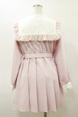 画像2: DearMyLove / ハートビジューリボンレース学園ワンピース LL ピンク H-26-03-05-1081-EL-OP-NS-ZH (2)