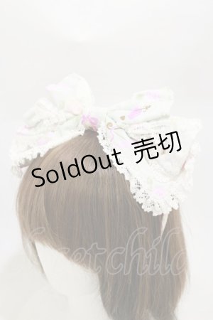 画像: BABY,THE STARS SHINE BRIGHT / ハートマーブルチョコレートとシュガーコーテッドクッキー柄リボンカチューシャ Free サックス H-26-03-05-1012-BA-AC-NS-ZH