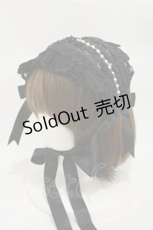 画像: ALICE and the PIRATES / L’ecrin de votre gauche〜影絵の世界で紡ぐ歌〜柄ヘッドドレス  ブラック H-26-03-05-1016-PA-AC-NS-ZH