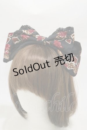 画像: ALICE and the PIRATES / いばらうさぎのペイサージュ柄カチューシャ  ブラック H-26-03-05-1020-PA-AC-NS-ZH