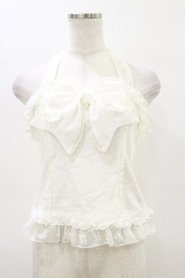 画像1: Angelic Pretty / レーシィシフォンリボンホルターキャミソール Free 白 H-26-03-05-1025-AP-TO-NS-ZH (1)