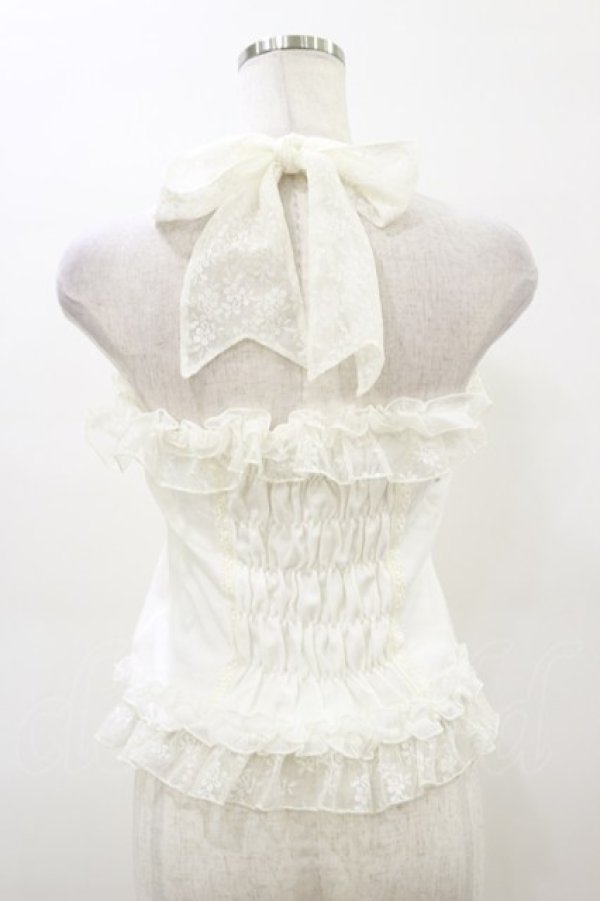 画像2: Angelic Pretty / レーシィシフォンリボンホルターキャミソール Free 白 H-26-03-05-1025-AP-TO-NS-ZH (2)