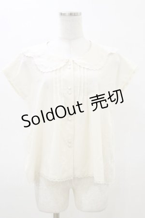 画像: Fi.n.t / 襟刺繍ブラウス Free 生成り H-26-03-05-1026-CA-BL-NS-ZH