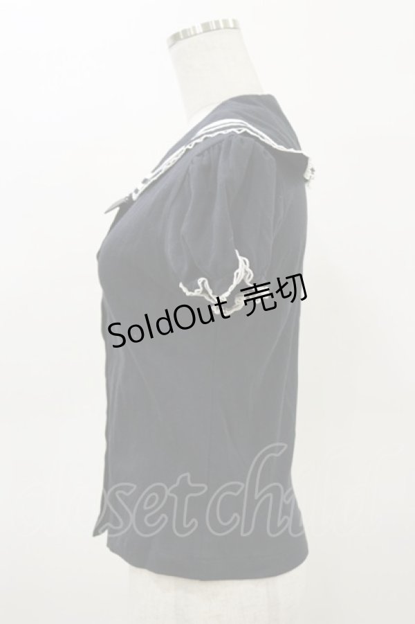 画像3: metamorphose / セーラーカーディガン Free ブラック H-26-03-05-1027-ME-TO-NS-ZH (3)