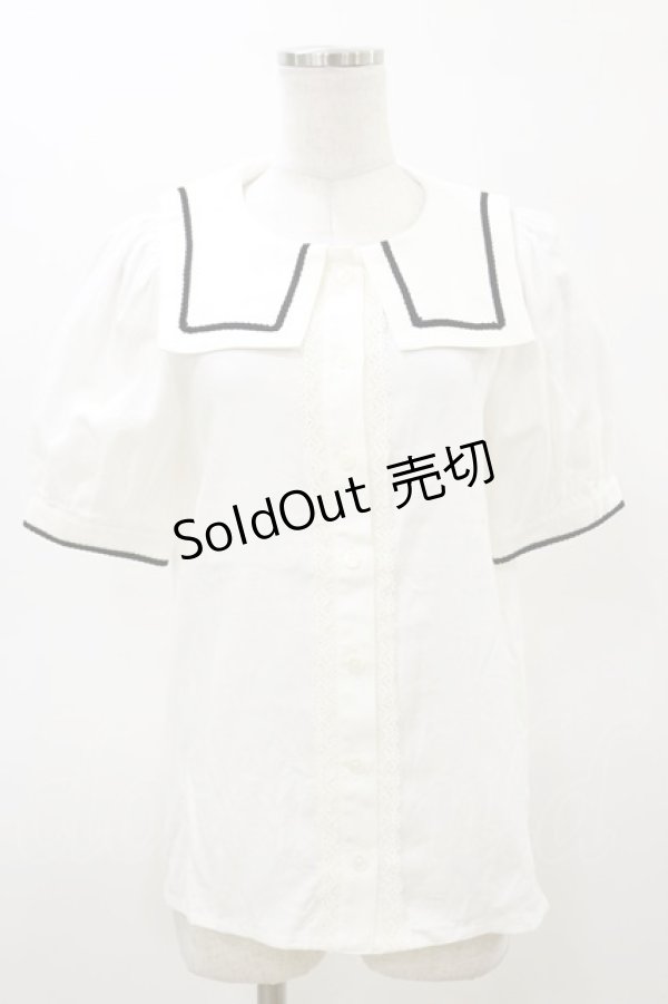 画像1: ALICE and the PIRATES / ローズギャロップセーラーブラウス Free 白 H-26-03-05-1028-PA-BL-NS-ZH (1)