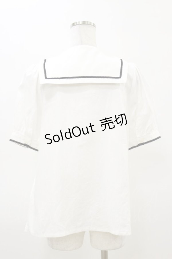 画像2: ALICE and the PIRATES / ローズギャロップセーラーブラウス Free 白 H-26-03-05-1028-PA-BL-NS-ZH (2)