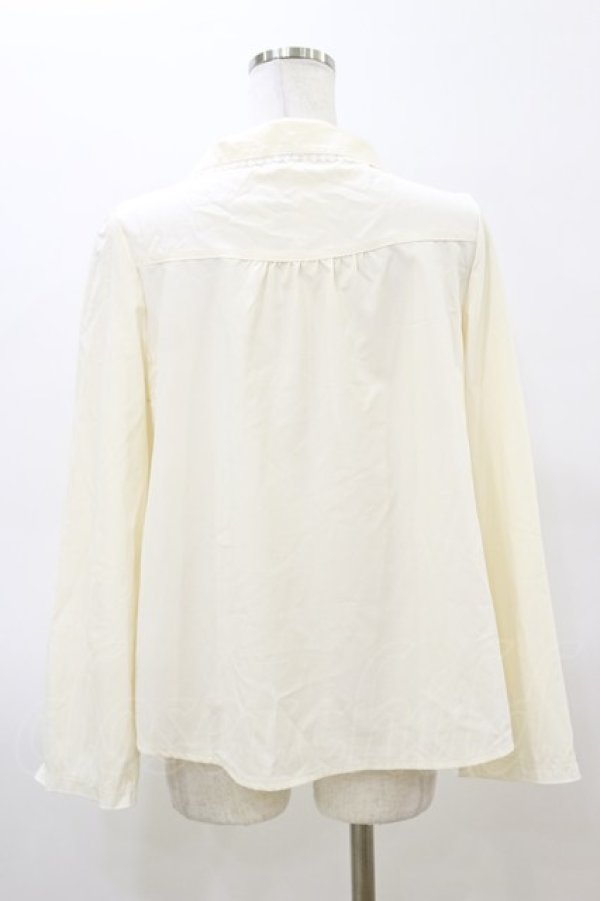 画像2: Amavel / リボンブラウス Free 生成り H-26-03-05-1029-CA-BL-NS-ZH (2)