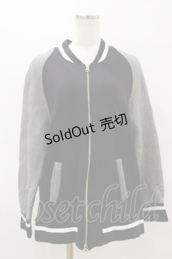 画像1: ALICE and the PIRATES / クリスのもこもこワッペンブルゾン Free ブラック H-26-03-05-1031-PA-JA-NS-ZH (1)