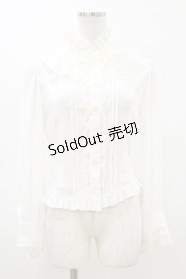 画像1: Innocent World / チョコチェスブラウス S 白 H-26-03-05-1035-IW-BL-NS-ZH (1)