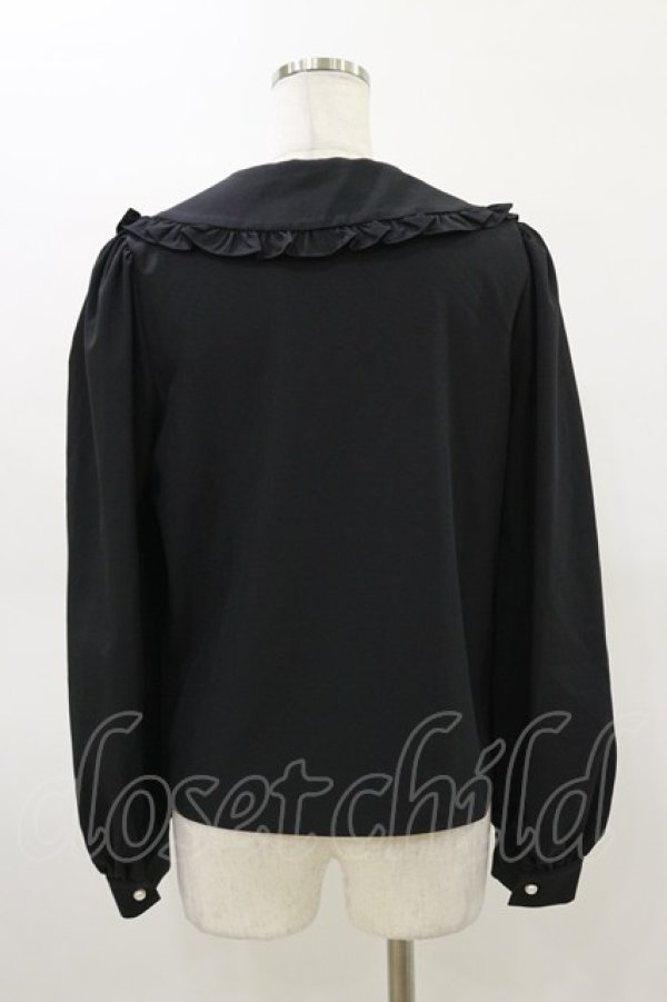 画像2: Jamie エーエヌケー / スピンドルリボンブラウス M ブラック/ピンク H-26-03-05-1037-LO-BL-NS-ZH (2)