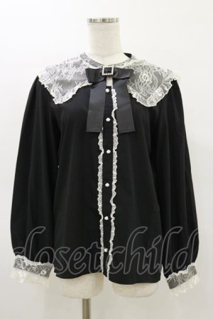 画像: Rojita / レースフリルセーラー衿ブラウス Free ブラック H-26-03-05-1038-LO-BL-NS-ZH