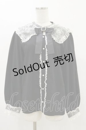 画像: Rojita / レースフリルセーラー衿ブラウス Free ブラック H-26-03-05-1038-LO-BL-NS-ZH