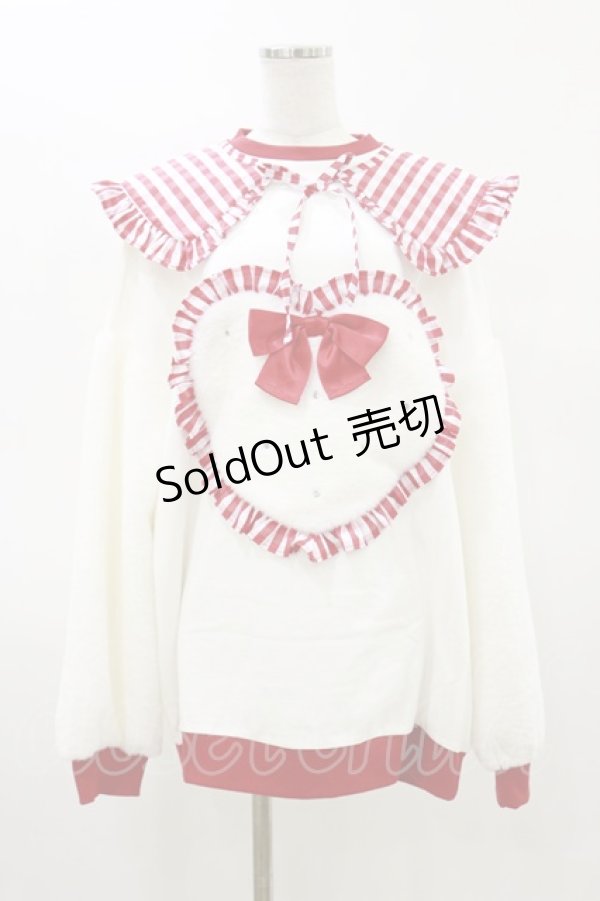 画像1: Jamie エーエヌケー / ハートもこもこPO Free オフ/レッド H-26-03-05-1039-LO-TO-NS-ZH (1)