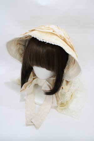 画像: Ozz oneste / ヴェール付ボンネット  アイボリー H-26-03-05-009-OO-AC-KB-ZH