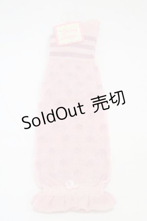 画像: Shirley Temple / ラメドットボーダーハイソックス  ピンク H-26-03-05-012-ET-ZA-KB-ZH