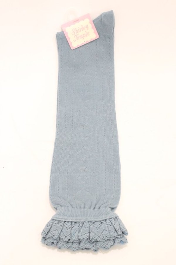 画像1: Shirley Temple / シアートランプハイソックス  ブルー H-26-03-05-013-ET-ZA-KB-ZH (1)
