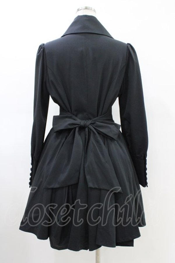 画像2: ATELIER BOZ / 長袖キャロルワンピース  黒×黒 H-26-03-05-016-EL-OP-KB-ZH (2)