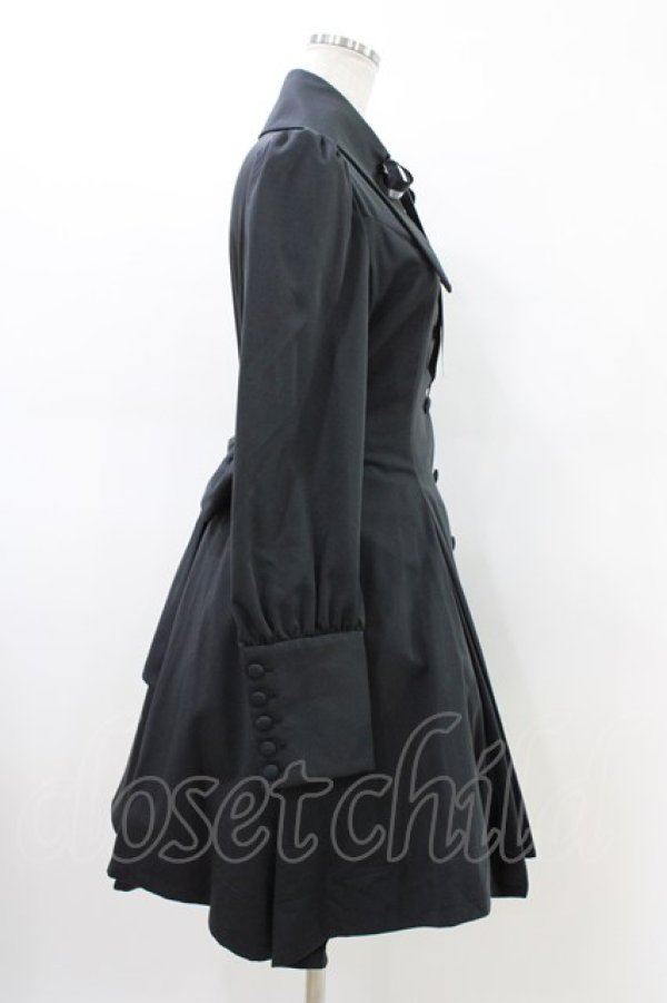 画像3: ATELIER BOZ / 長袖キャロルワンピース  黒×黒 H-26-03-05-016-EL-OP-KB-ZH (3)