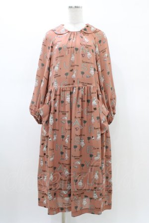 画像: Jane Marple / The nursery Alice tablier dress  アプリコットブラウン H-26-03-05-018-JM-OP-KB-ZH