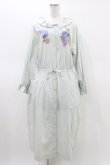 画像1: Jane Marple Dans Le Salon / Jardin Des Fleurs Embroideryドレス  ミント H-26-03-05-020-JM-OP-KB-ZH (1)