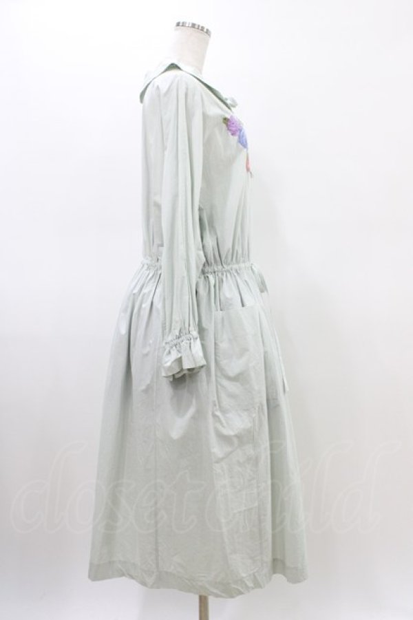 画像3: Jane Marple Dans Le Salon / Jardin Des Fleurs Embroideryドレス  ミント H-26-03-05-020-JM-OP-KB-ZH (3)