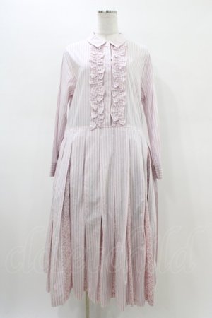 画像: Jane Marple Dans Le Salon / ストライプとD’anjo coastのシャツドレス  ピンクミックス H-26-03-05-021-JM-OP-KB-ZH