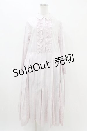 画像: Jane Marple Dans Le Salon / ストライプとD’anjo coastのシャツドレス  ピンクミックス H-26-03-05-021-JM-OP-KB-ZH