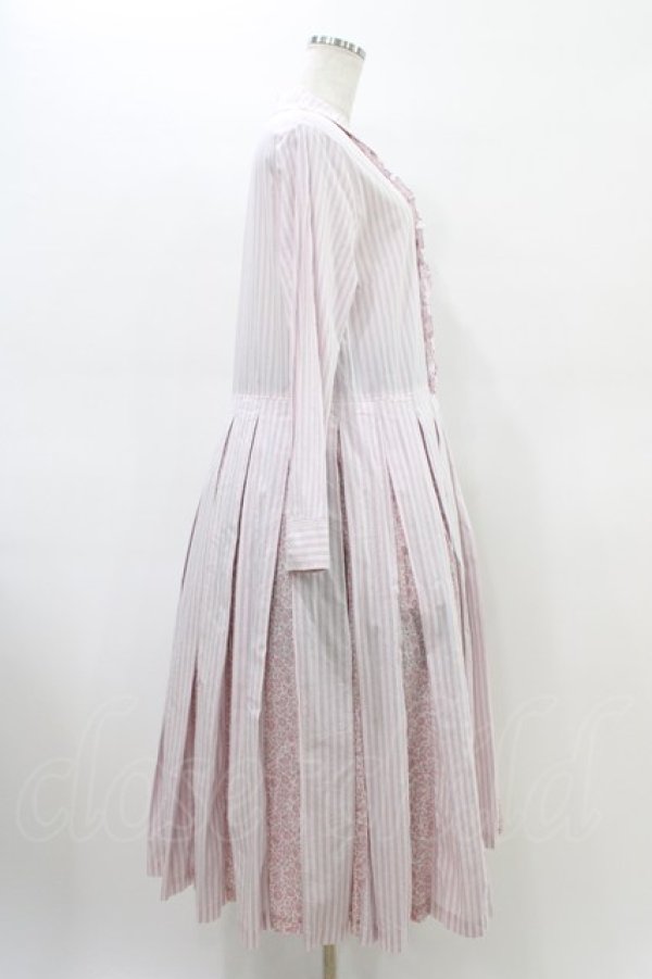 画像3: Jane Marple Dans Le Salon / ストライプとD’anjo coastのシャツドレス  ピンクミックス H-26-03-05-021-JM-OP-KB-ZH (3)