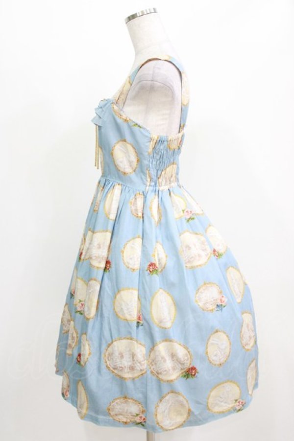 画像2: Leur Getter / Alice Broochシフォンフリル付キャミワンピース M サックス H-26-03-06-003-LU-OP-KB-ZH (2)