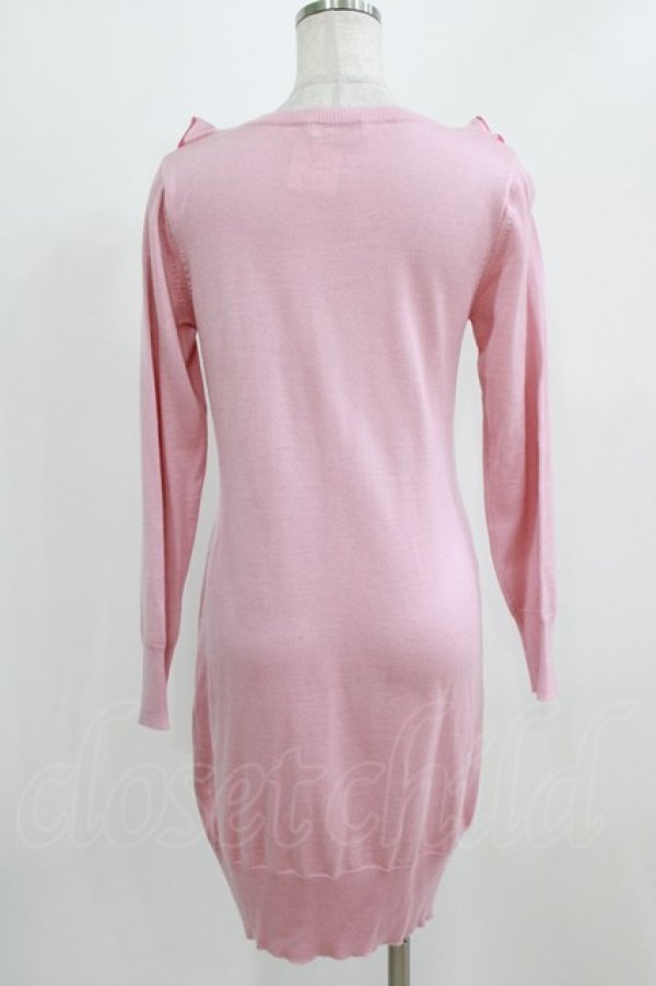 画像3: MILK / フリルフルニットワンピ  ピンク H-26-03-06-024-ML-OP-AK-ZH (3)