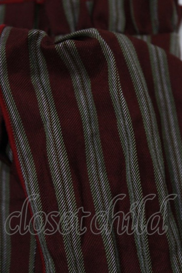 画像4: Sheglit / フリルリボンコルセット M ボルドーストライプ H-26-03-06-026-EL-ZA-KB-ZH (4)