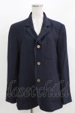 画像1: Jane Marple Dans Le Salon / Vintage linen blazer jacket M ネイビー H-26-03-06-031-JM-JA-AK-ZH (1)