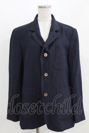 画像: Jane Marple Dans Le Salon / Vintage linen blazer jacket M ネイビー H-26-03-06-031-JM-JA-AK-ZH