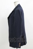 画像2: Jane Marple Dans Le Salon / Vintage linen blazer jacket M ネイビー H-26-03-06-031-JM-JA-AK-ZH (2)