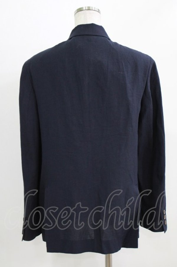画像3: Jane Marple Dans Le Salon / Vintage linen blazer jacket M ネイビー H-26-03-06-031-JM-JA-AK-ZH (3)