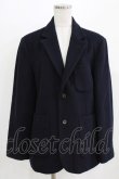画像1: Jane Marple Dans Le Salon / Geelong lambs beaver blazer jacket M ネイビー H-26-03-06-032-JM-JA-AK-ZH (1)