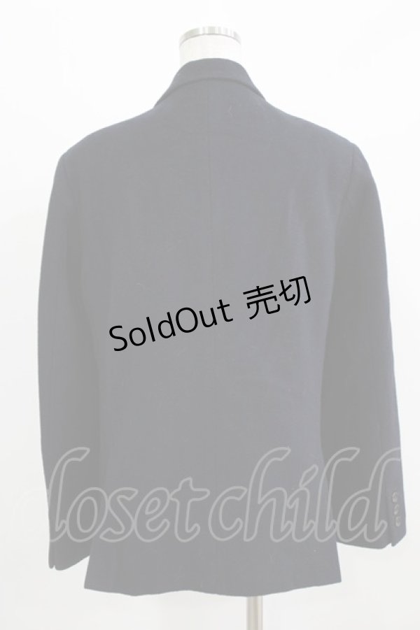 画像3: Jane Marple Dans Le Salon / Geelong lambs beaver blazer jacket M ネイビー H-26-03-06-032-JM-JA-AK-ZH (3)