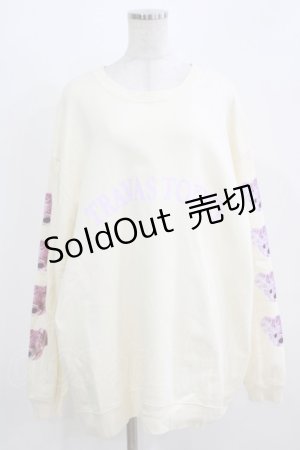 画像: TRAVAS TOKYO / 袖くまラウンドロゴスウェット  アイボリー H-26-03-06-039-PU-TO-KB-ZH
