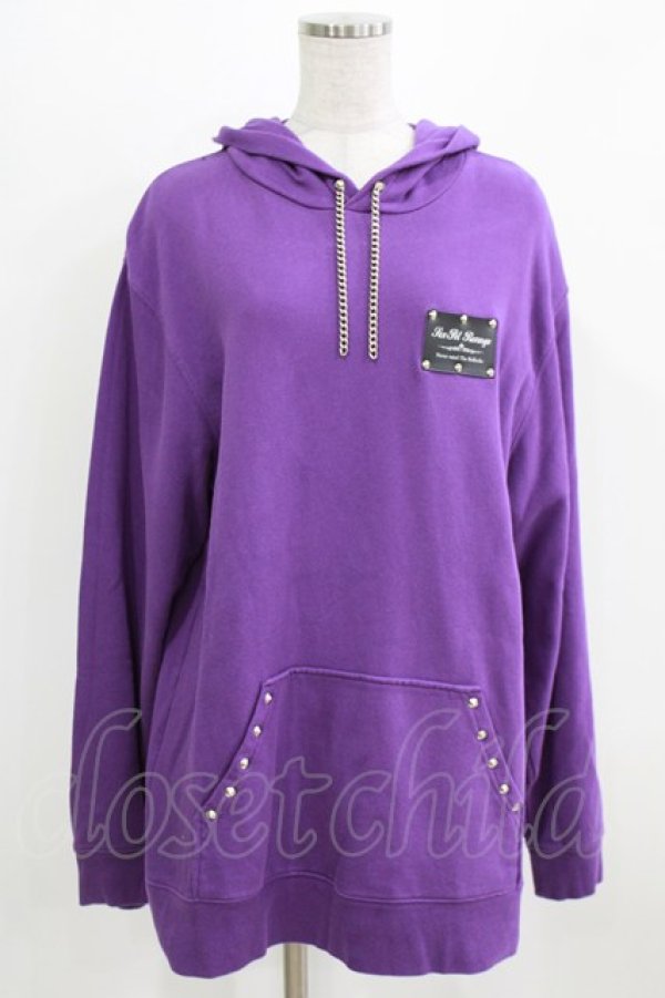 画像1: SEX POT ReVeNGe / チェーンフードプルパーカー  パープル H-26-03-06-044-SP-TO-KB-ZH (1)