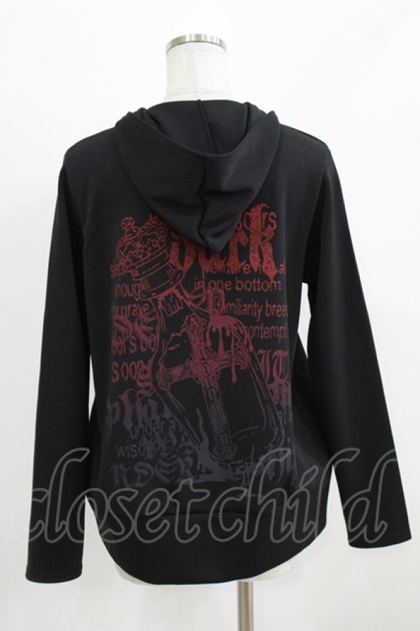 画像3: ALGONQUINS / バックプリントZIPパーカー  黒 H-26-03-06-046-AL-TO-KB-ZH (3)