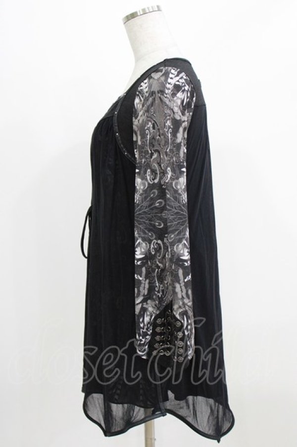 画像2: Ozz Croce / メッシュレイヤードチュニック  ブラック H-26-03-06-049-OO-TO-KB-ZH (2)