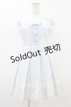 画像: Ank Rouge / クローバー×ヴィンテージアニマルワンピース M サックス H-26-03-06-1032-CA-OP-NS-ZH