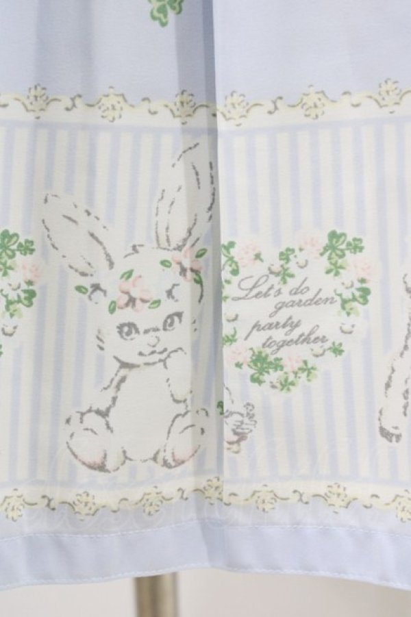 画像3: Ank Rouge / クローバー×ヴィンテージアニマルワンピース M サックス H-26-03-06-1032-CA-OP-NS-ZH (3)