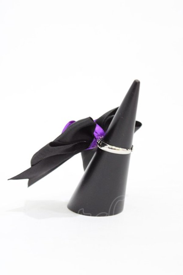 画像2: LOTUS ribbon / リボンリング  ブラック/パープル H-26-03-06-1004-EL-AC-NS-ZH (2)