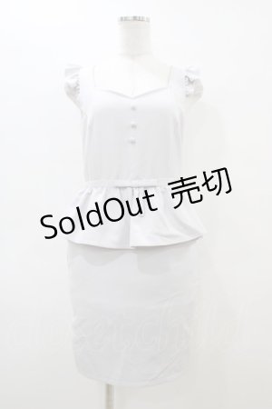 画像: Ank Rouge / ペプラムジャンパースカート M ブルー H-26-03-06-1036-CA-OP-NS-ZH